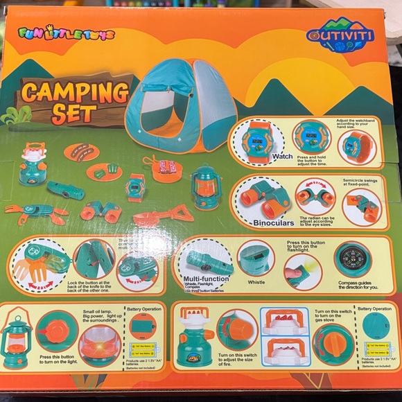 Camping Adventure Set for Kids - Blue and Orange - Picture 2 of 2